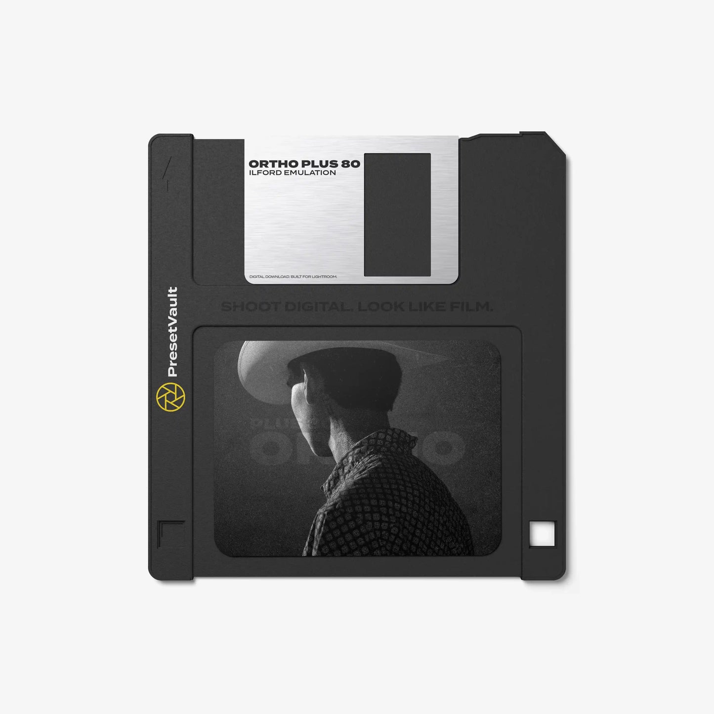 Ilford Ortho Plus 80 film emulation preset for Lightroom — product by PresetVault