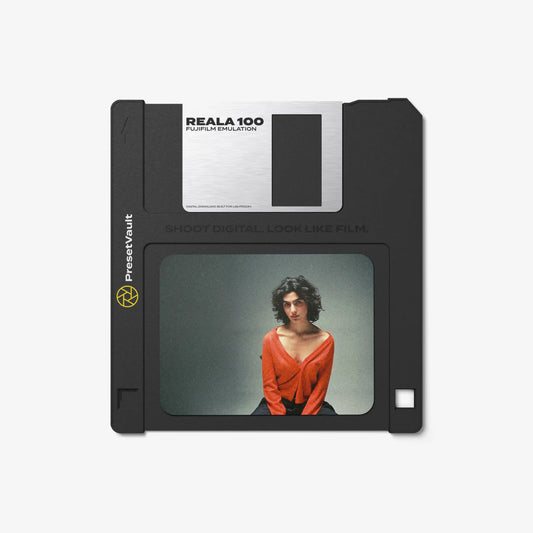Fujifilm Reala 100 film emulation preset for Lightroom — product by PresetVault