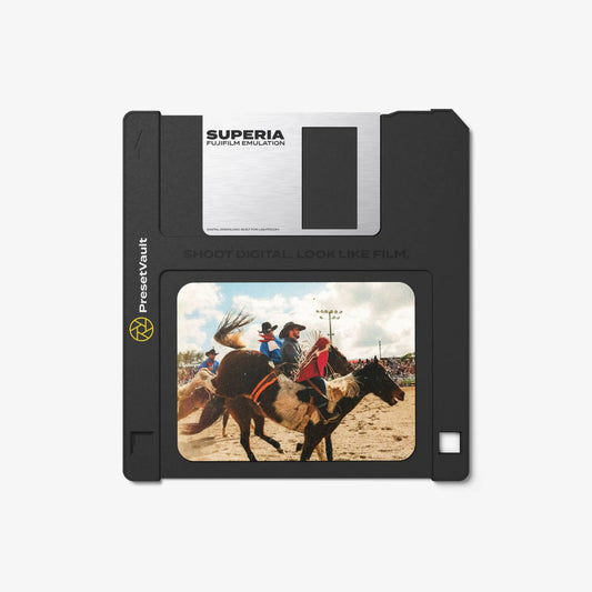 Fujifilm Superia Xtra 400 film emulation preset for Lightroom — product by PresetVault