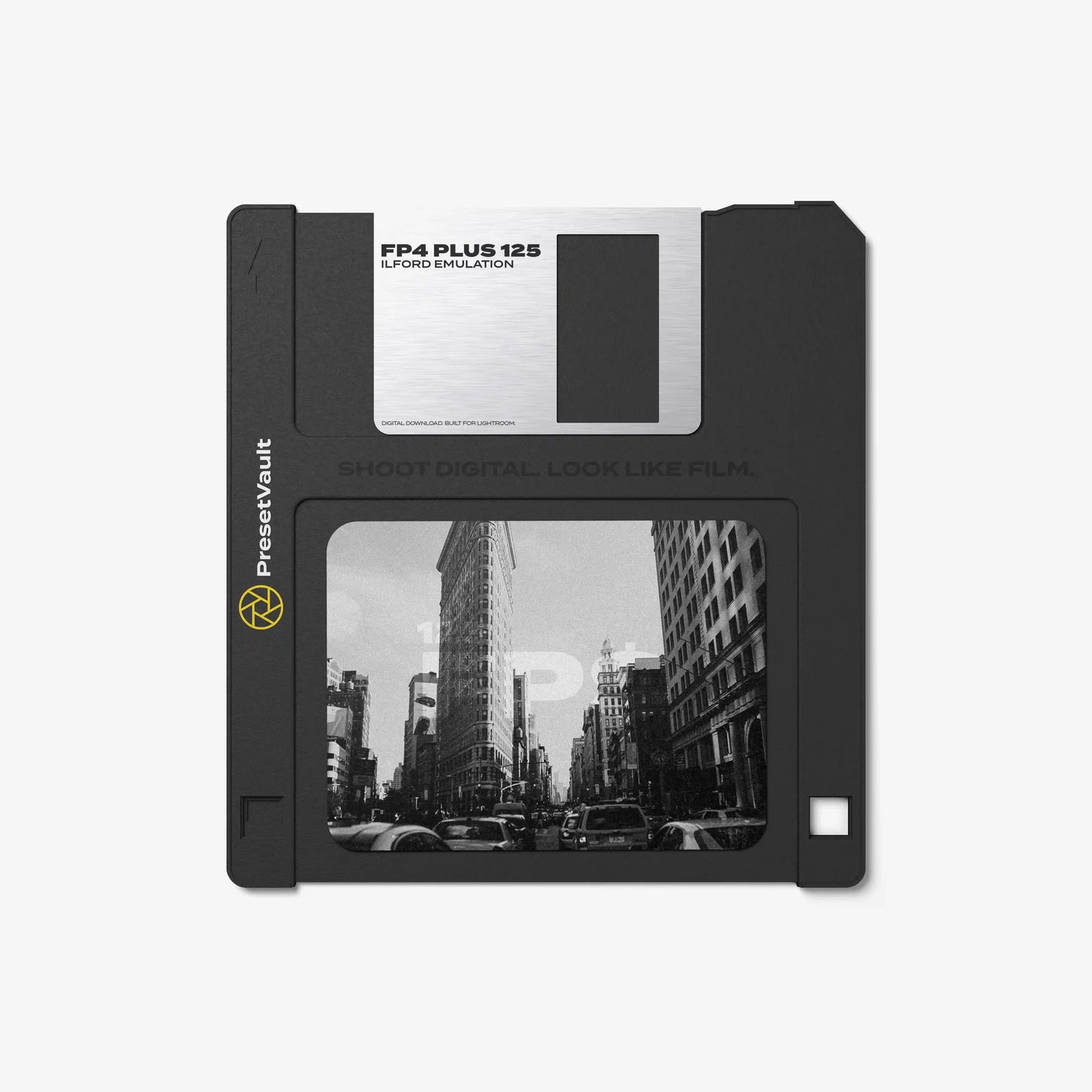 Ilford FP4 Plus 125 film emulation preset for Lightroom — product by PresetVault